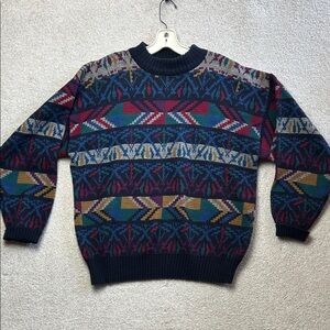 Matt Morgan Men's Multicolor Patterned Sweater vintage size L